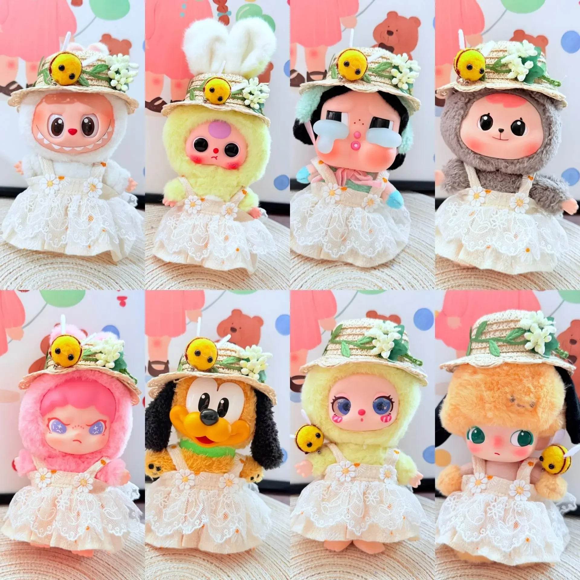 Cute Doll Clothes Korean Style Daisy Hat For Ladbubu - ToylandEU