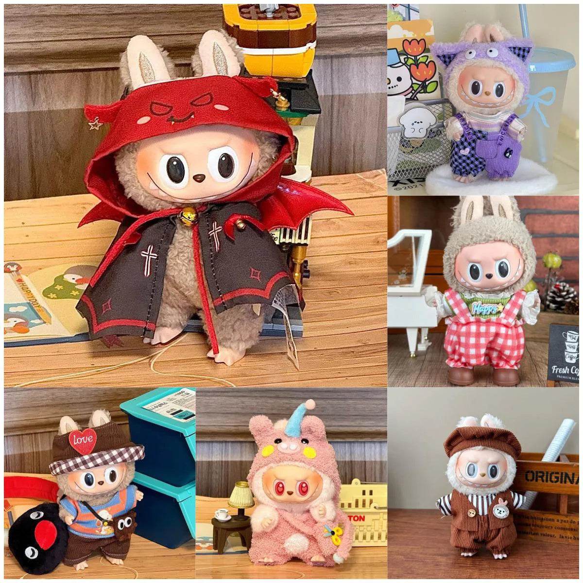 Cute Doll Clothes Outfit Accessories For Labubu V2 V1 Party Dress Set Little Devil Costumes Gifts - ToylandEU
