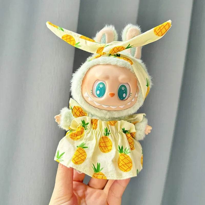 Cute Doll Outfit With Pineapple Sweater For Labubu Dolls - ToylandEU