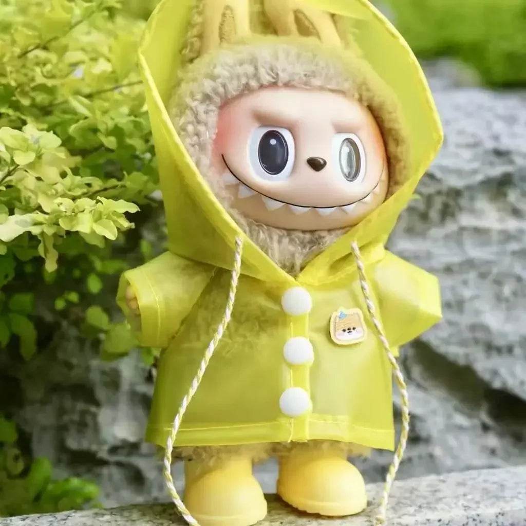 Cute Doll Raincoat Hooded Cape For Labubu Collectors - ToylandEU