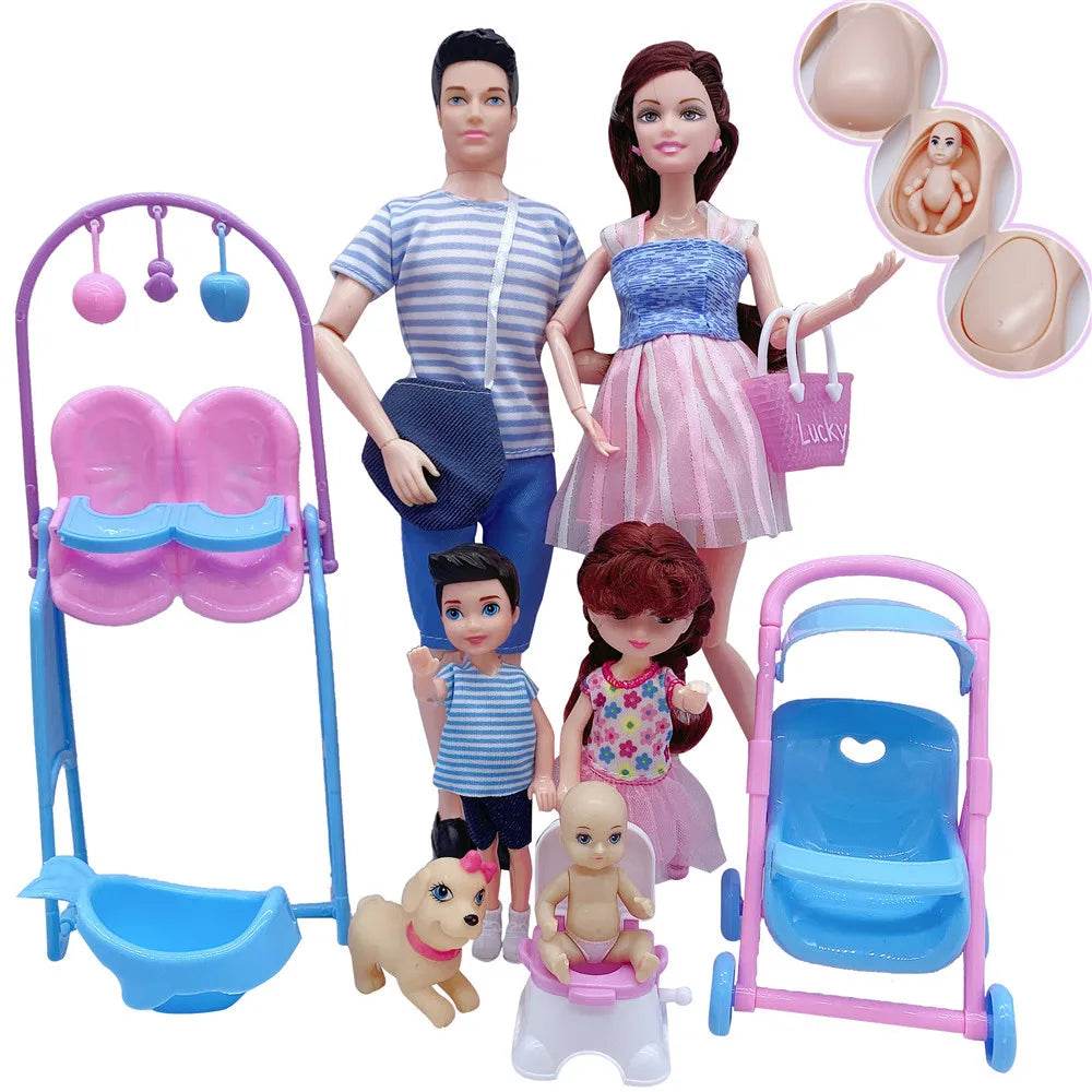 Cute Dollhouse Stroller Set 11.5 Inch Baby Dolls For Kids - ToylandEU