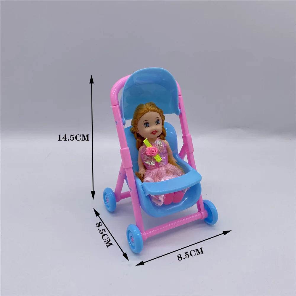 Cute Dollhouse Stroller Set 11.5 Inch Baby Dolls For Kids - ToylandEU