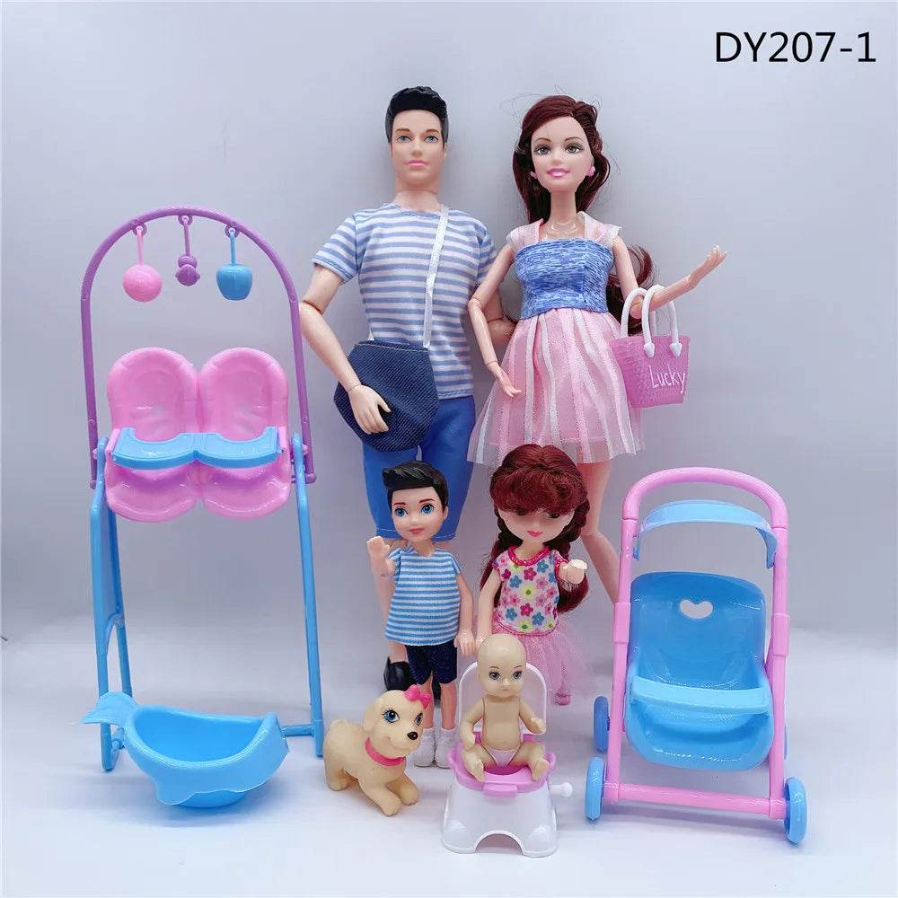 Cute Dollhouse Stroller Set 11.5 Inch Baby Dolls For Kids - ToylandEU