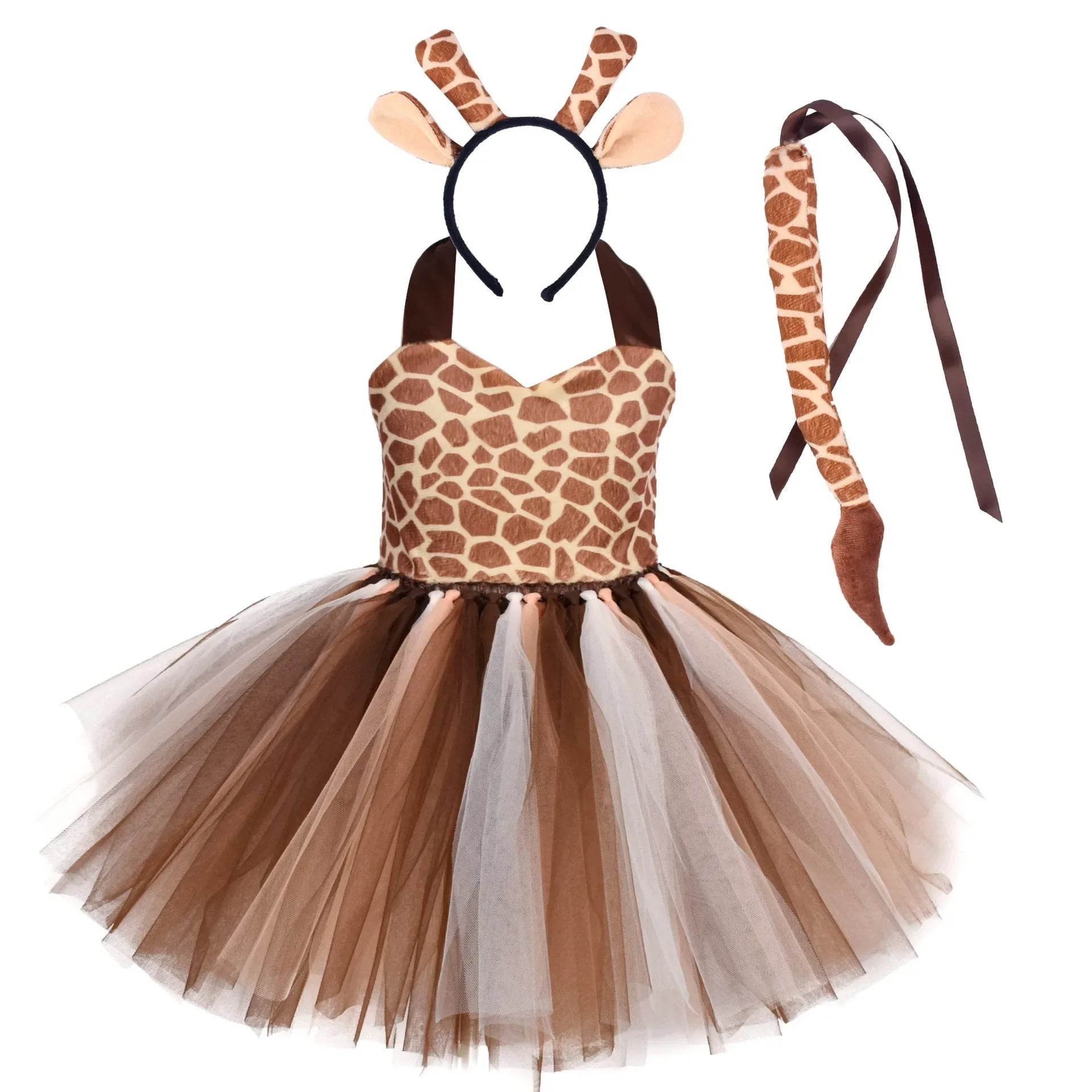 Cute Forest Animal Print Costume Tutu Dress For Baby Girls - ToylandEU