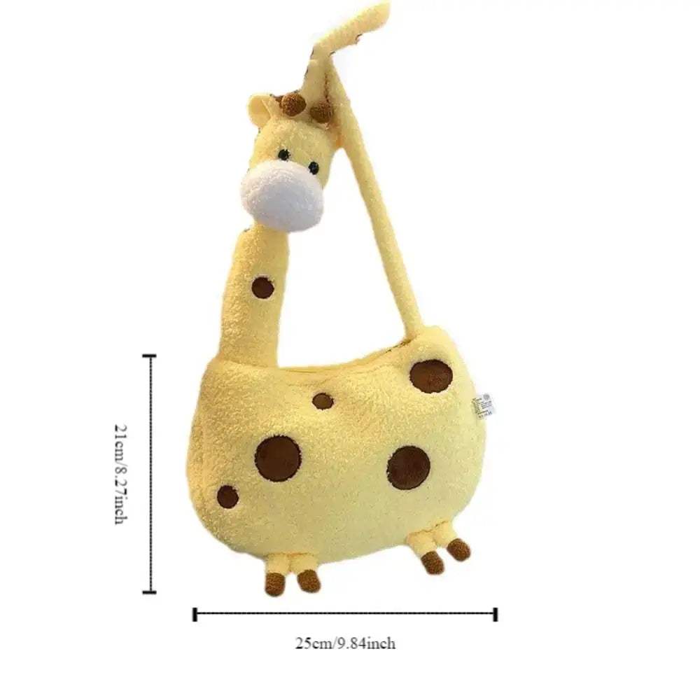 Cute Giraffe Plush Shoulder Bag Kawaii Backpack For Trendy Look - ToylandEU