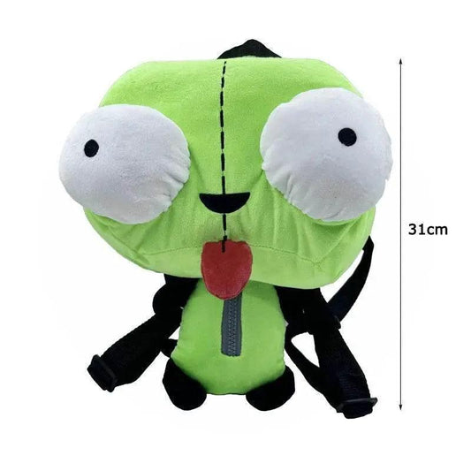  Cute Green Alien Invader Zim 3D Robot Gir Plush Doll Backpack -  -  ToylandEU™