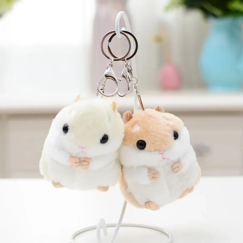 Cute Hamster Plush Toy With Chain Key Ring Pendant For Kids Birthday Gift - ToylandEU