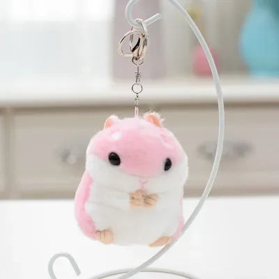 Cute Hamster Plush Toy With Chain Key Ring Pendant For Kids Birthday Gift - ToylandEU