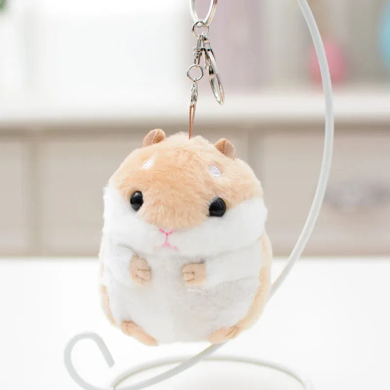 Cute Hamster Plush Toy With Chain Key Ring Pendant For Kids Birthday Gift - ToylandEU