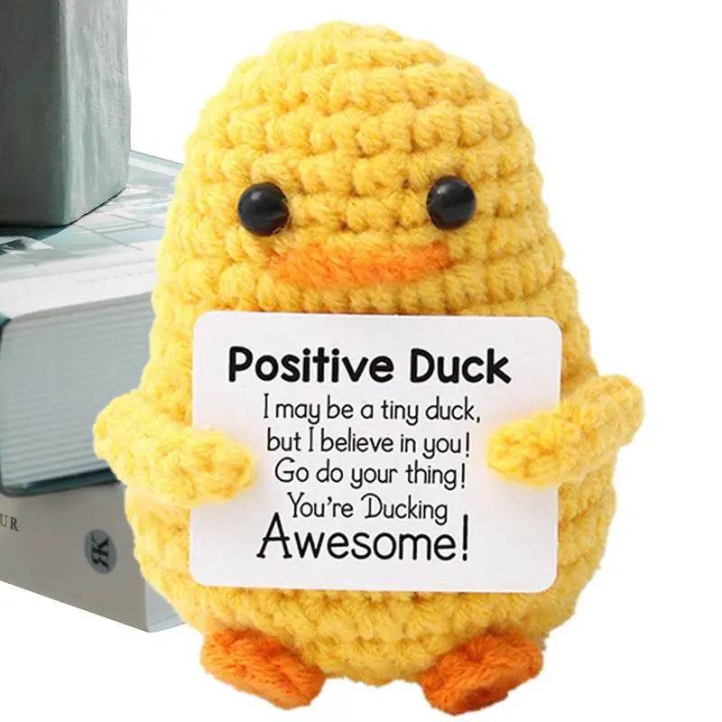 Cute Handwoven Positive Energy Duck Ornaments Handmade Crochet Duck Doll Home Room Decor - ToylandEU