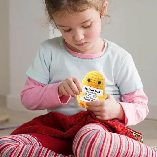 Cute Handwoven Positive Energy Duck Ornaments Handmade Crochet Duck Doll Home Room Decor - ToylandEU