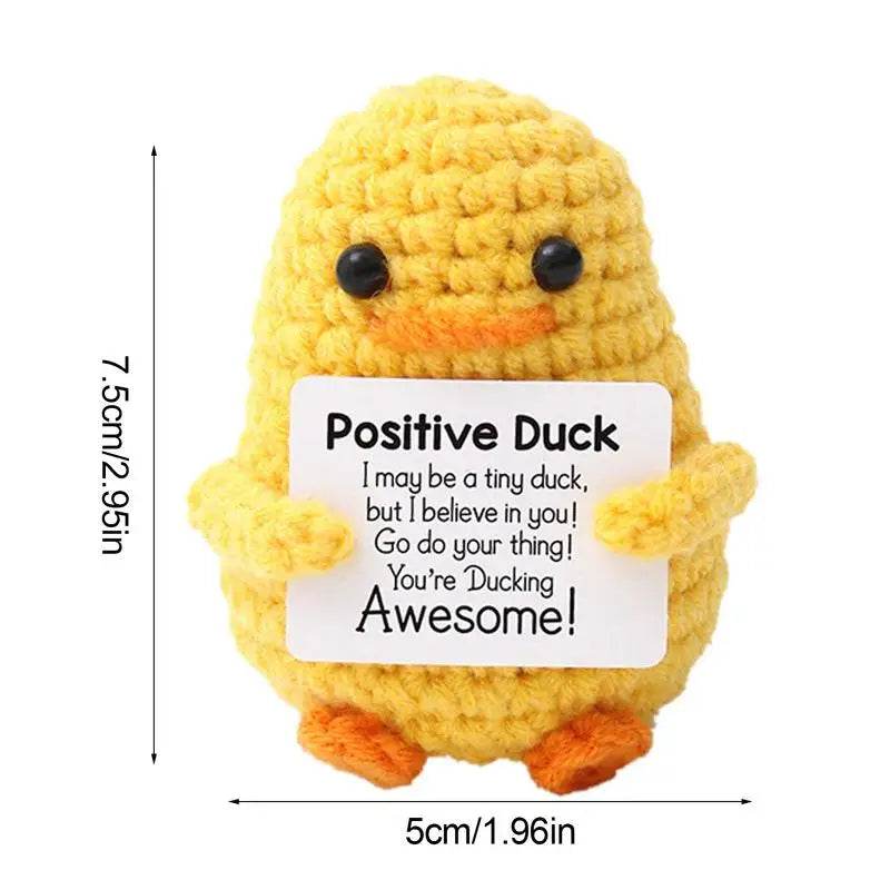 Cute Handwoven Positive Energy Duck Ornaments Handmade Crochet Duck Doll Home Room Decor - ToylandEU