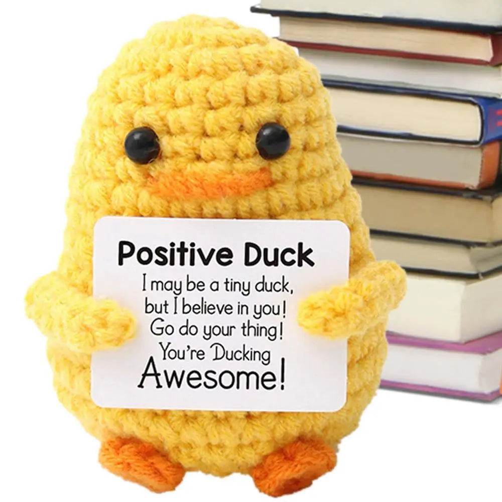 Cute Handwoven Positive Energy Duck Ornaments Handmade Crochet Duck Doll Home Room Decor - ToylandEU