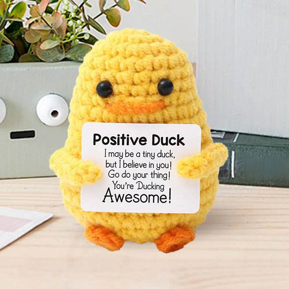 Cute Handwoven Positive Energy Duck Ornaments Handmade Crochet Duck Doll Home Room Decor - ToylandEU