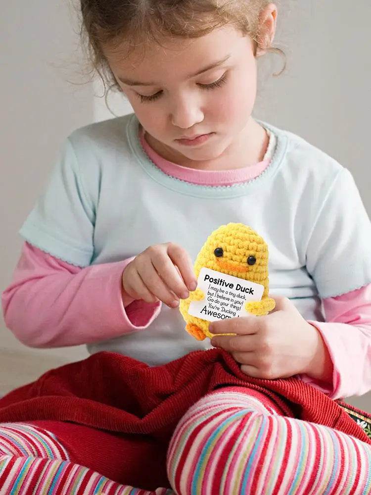 Cute Handwoven Positive Energy Duck Ornaments Handmade Crochet Duck Doll Home Room Decor - ToylandEU