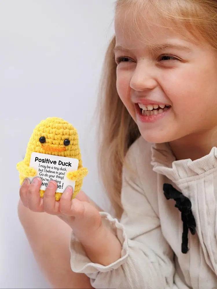 Cute Handwoven Positive Energy Duck Ornaments Handmade Crochet Duck Doll Home Room Decor - ToylandEU