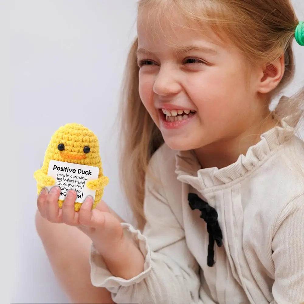 Cute Handwoven Positive Energy Duck Ornaments Handmade Crochet Duck Doll Home Room Decor - ToylandEU