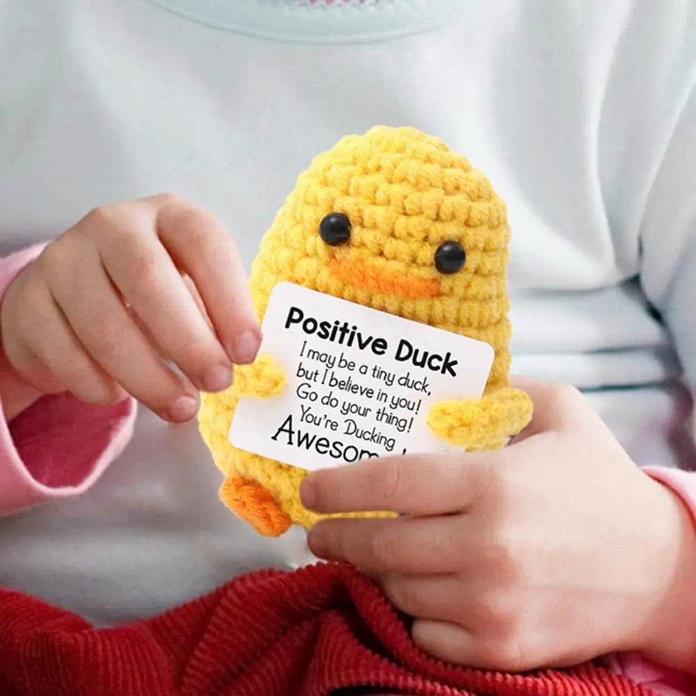 Cute Handwoven Positive Energy Duck Ornaments Handmade Crochet Duck Doll Home Room Decor - ToylandEU