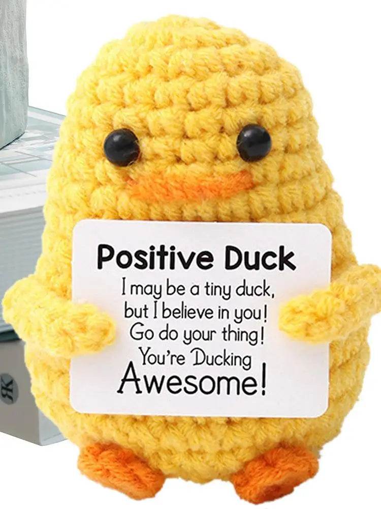 Cute Handwoven Positive Energy Duck Ornaments Handmade Crochet Duck Doll Home Room Decor - ToylandEU