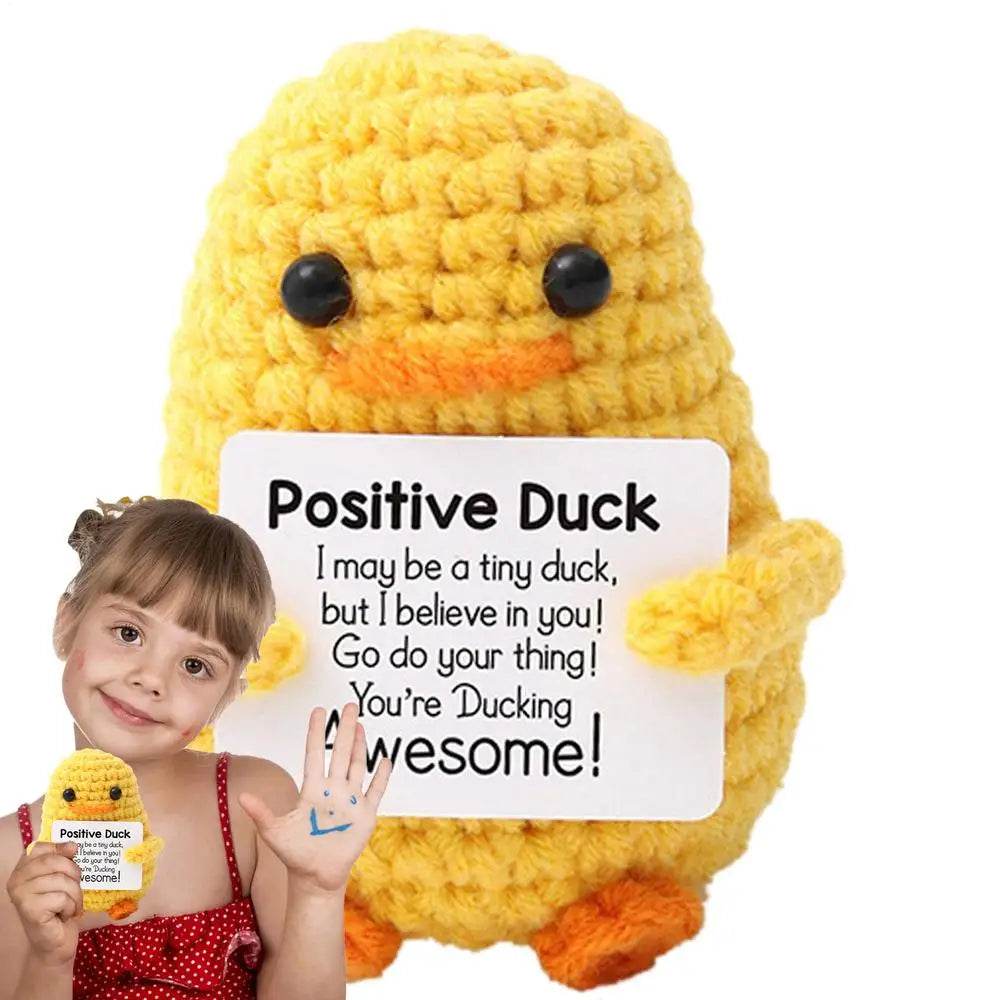 Cute Handwoven Positive Energy Duck Ornaments Handmade Crochet Duck Doll Home Room Decor - ToylandEU