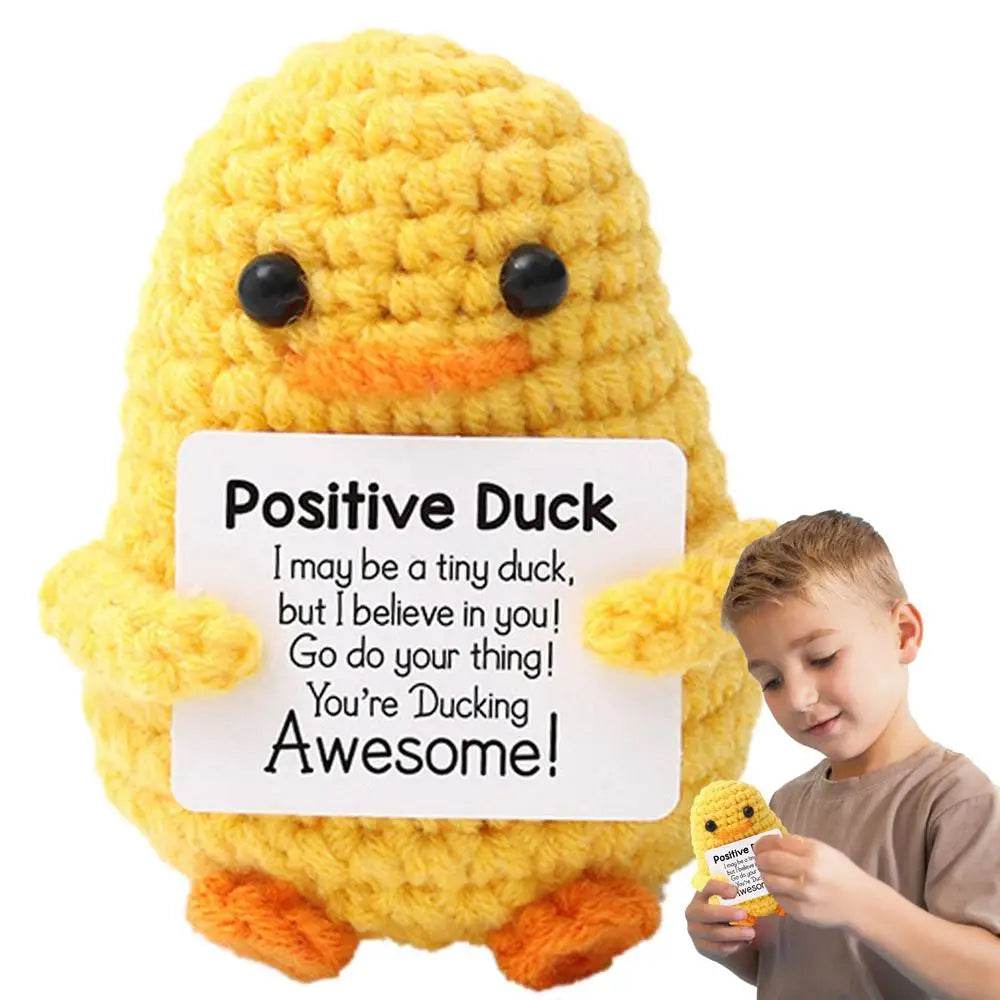 Cute Handwoven Positive Energy Duck Ornaments Handmade Crochet Duck Doll Home Room Decor - ToylandEU