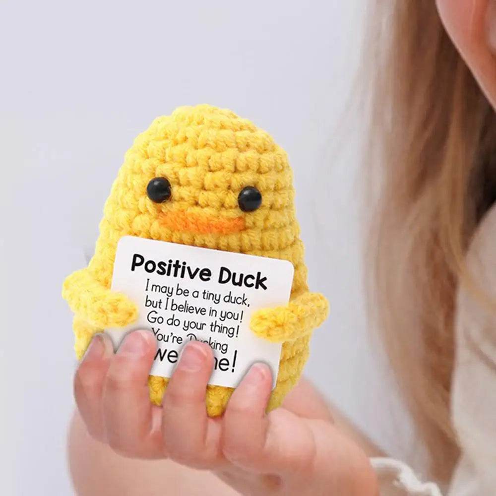 Cute Handwoven Positive Energy Duck Ornaments Handmade Crochet Duck Doll Home Room Decor - ToylandEU