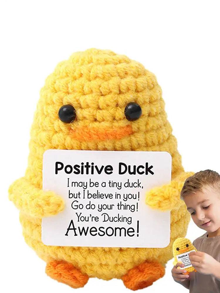 Cute Handwoven Positive Energy Duck Ornaments Handmade Crochet Duck Doll Home Room Decor - ToylandEU