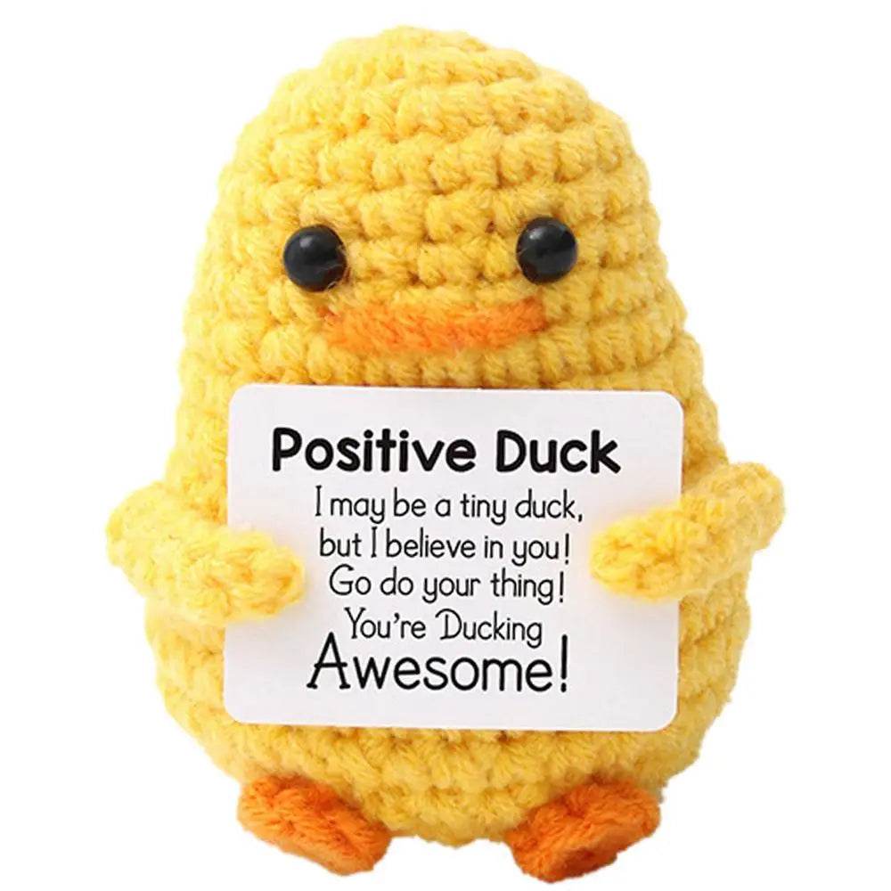 Cute Handwoven Positive Energy Duck Ornaments Handmade Crochet Duck Doll Home Room Decor - ToylandEU