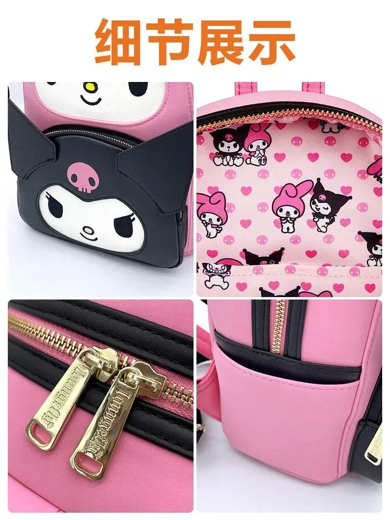 Cute Kids Backpack Sanrio Hello Kitty Melody Kuromi Design With Polyester Construction For Children Travel Storage - ToylandEU