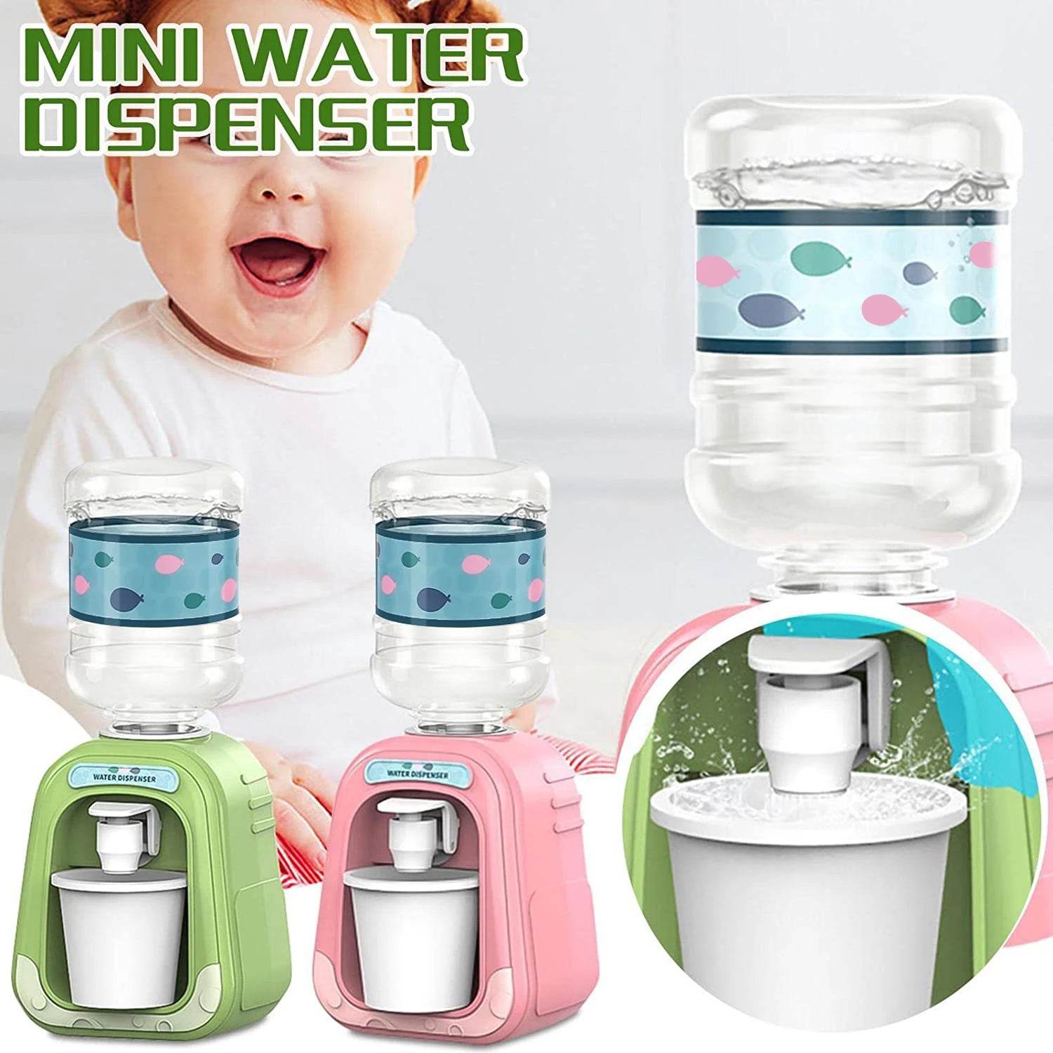 Cute Kids Kitchen Toy Dual Water Dispenser For Girls - ToylandEU