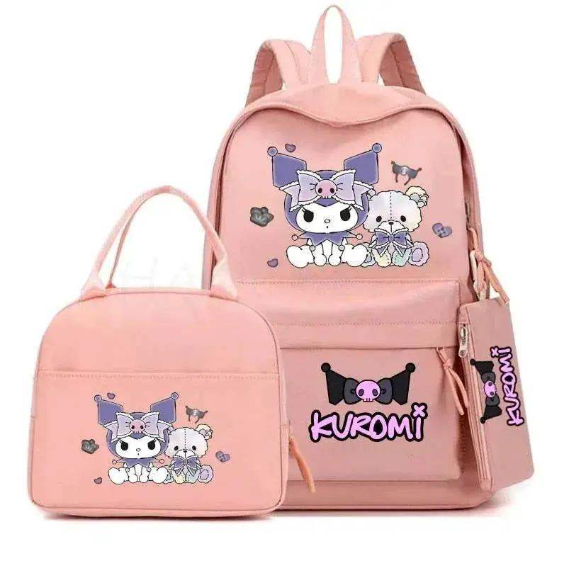 Kuromi Melody School Backpack With Lunch Bag And Laptop Pocket - ToylandEU