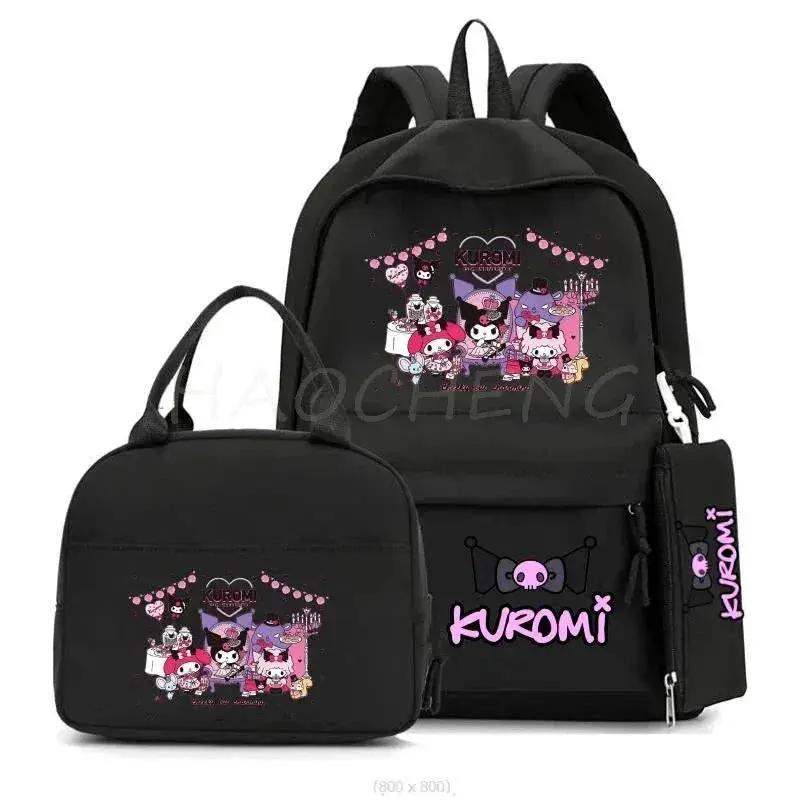 Kuromi Melody School Backpack With Lunch Bag And Laptop Pocket - ToylandEU