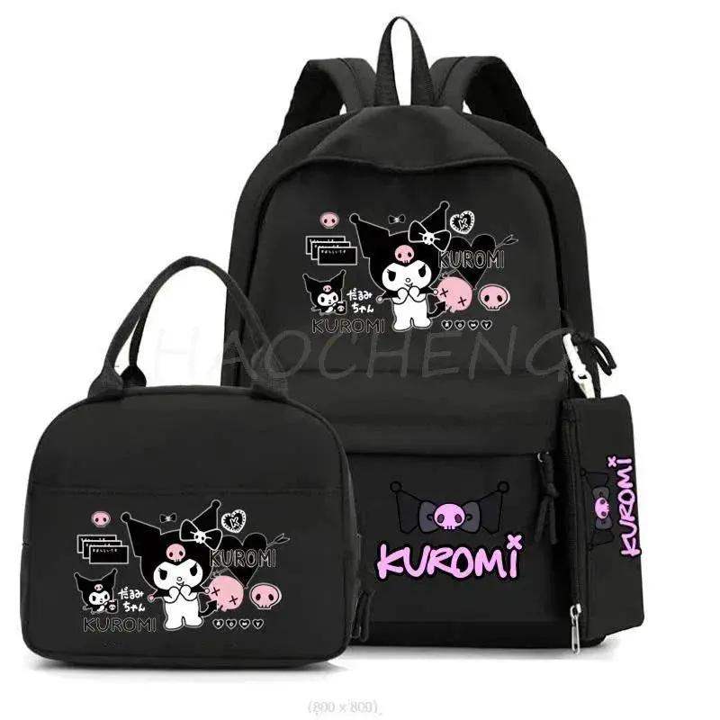 Kuromi Melody School Backpack With Lunch Bag And Laptop Pocket - ToylandEU