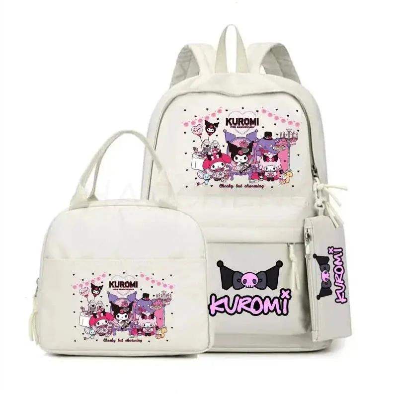 Kuromi Melody School Backpack With Lunch Bag And Laptop Pocket - ToylandEU