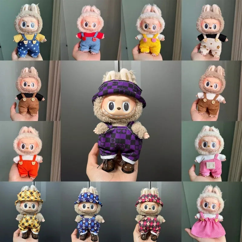 Cute Labubu Doll Clothes 17cm Perfect Fit Overalls - ToylandEU