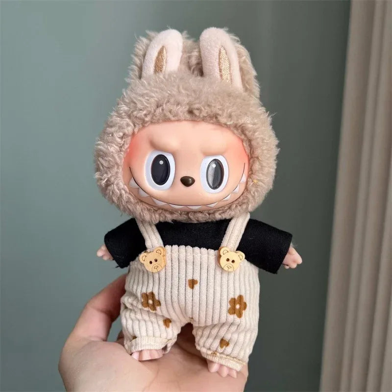 Cute Labubu Doll Clothes 17cm Perfect Fit Overalls - ToylandEU
