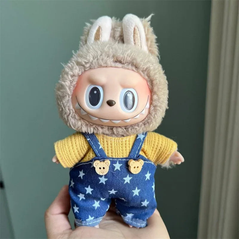 Cute Labubu Doll Clothes 17cm Perfect Fit Overalls - ToylandEU