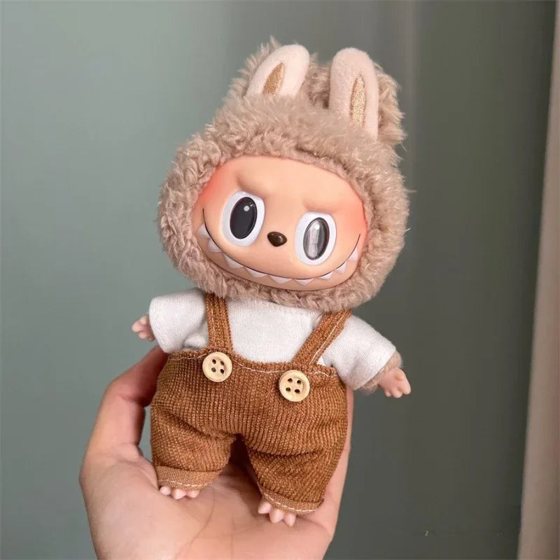 Cute Labubu Doll Clothes 17cm Perfect Fit Overalls - ToylandEU
