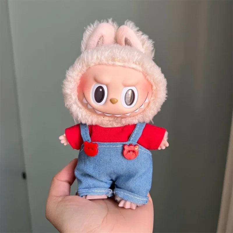 Cute Labubu Doll Clothes 17cm Perfect Fit Overalls - ToylandEU