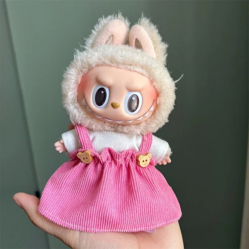 Cute Labubu Doll Clothes 17cm Perfect Fit Overalls - ToylandEU