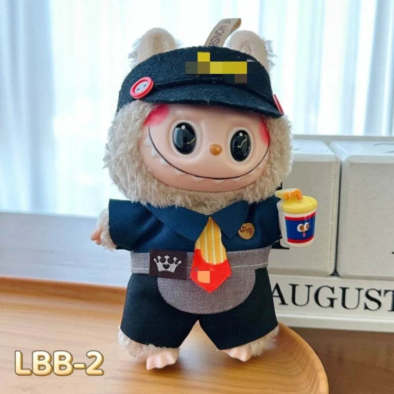 Cute Labubu Doll Jacket 17cm Mini Doll Clothing Accessories Sweatshirt Skirt Overalls Clothes Birthday Gift for Children - ToylandEU