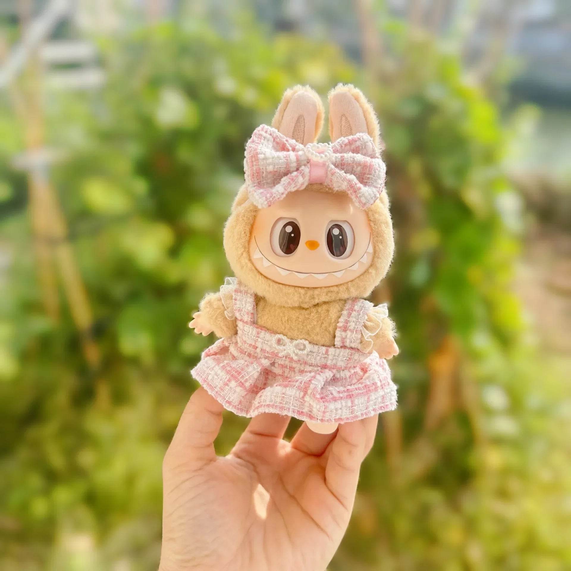 Cute Labubu Doll Outfit Accessories Classic Dress Set for 17CM V2 Mini Dolls Clothing Girl Kid Gift Labubu Clothes Luxury - ToylandEU