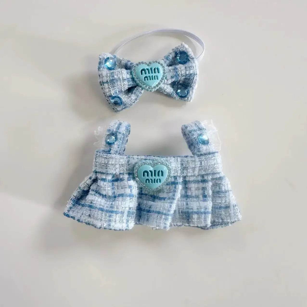 Cute Labubu Doll Outfit Accessories Classic Dress Set for 17CM V2 Mini Dolls Clothing Girl Kid Gift Labubu Clothes Luxury - ToylandEU