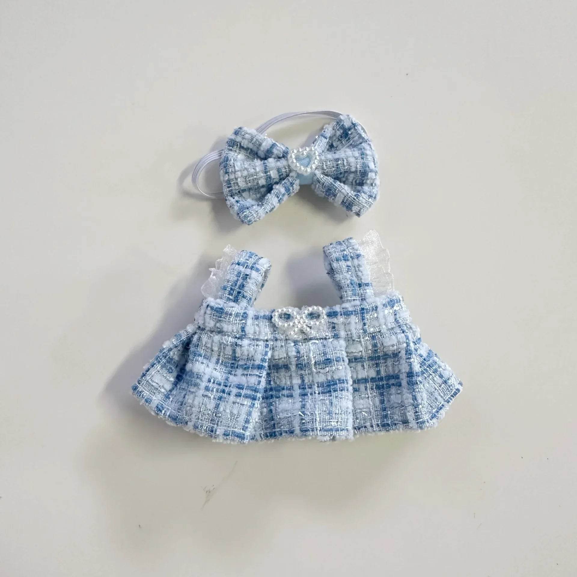 Cute Labubu Doll Outfit Accessories Classic Dress Set for 17CM V2 Mini Dolls Clothing Girl Kid Gift Labubu Clothes Luxury - ToylandEU