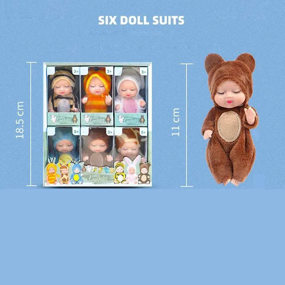  Cute Mini Dolls Set 6Pcs Sleeping Baby Toyland EU -  ToylandEU™