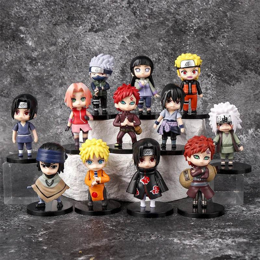 Cute Naruto Q Version Figures PVC 12 Pcs Set For Collectors - ToylandEU
