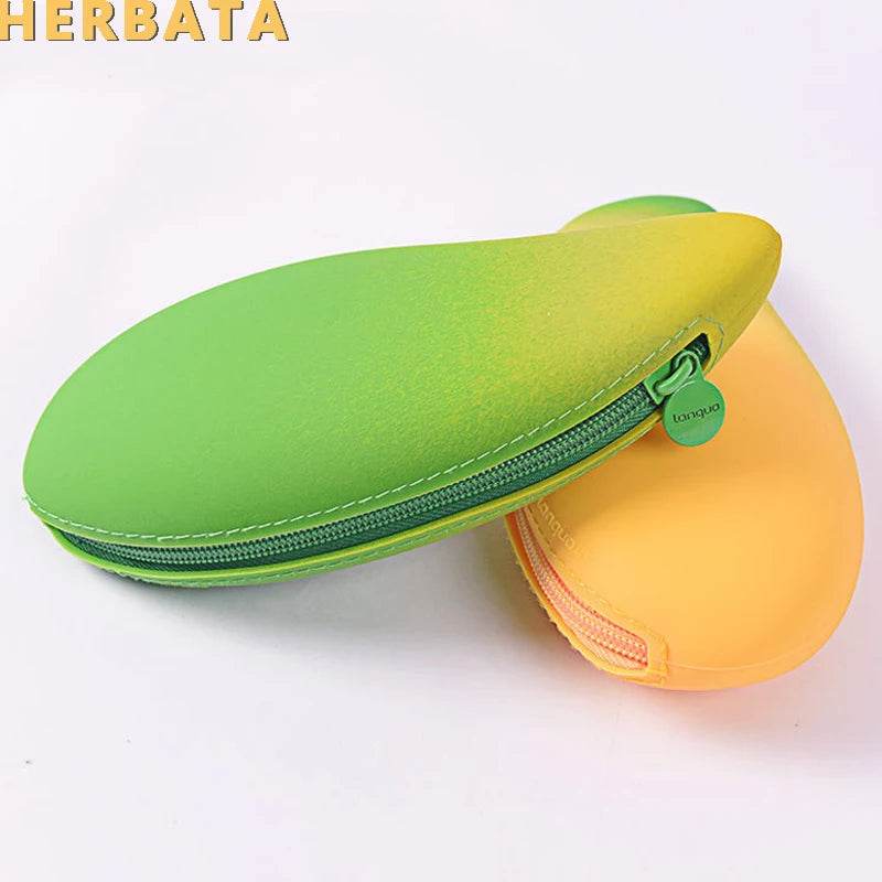Cute Pencil Case Mango Shaped Silica Gel For Students - ToylandEU