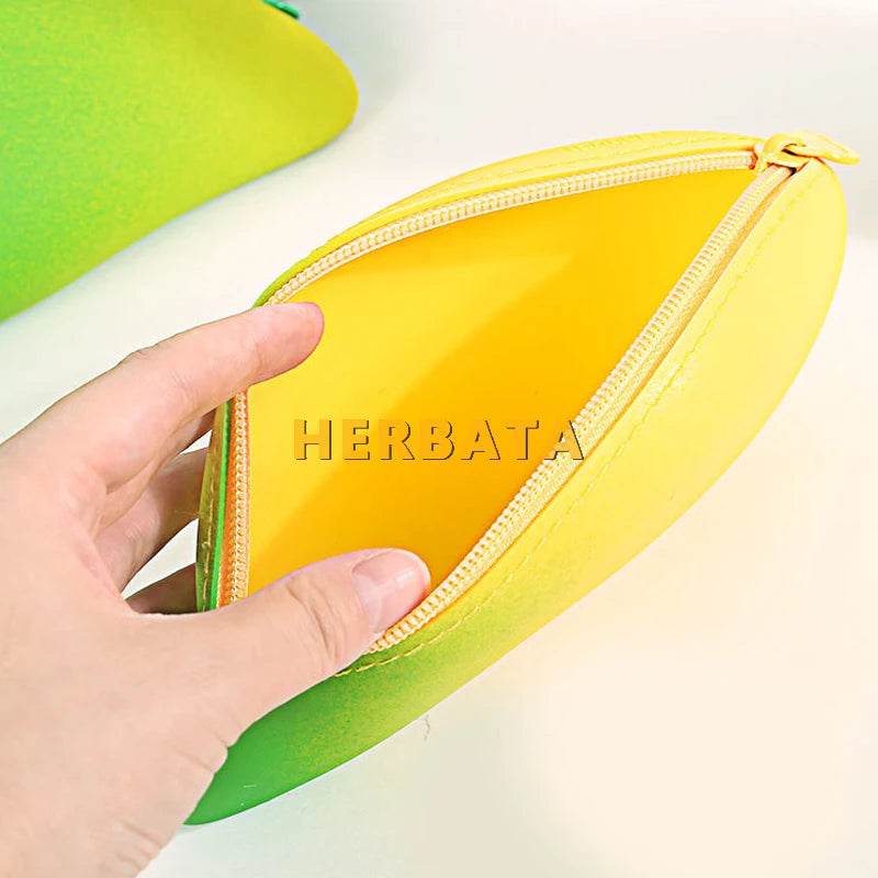 Cute Pencil Case Mango Shaped Silica Gel For Students - ToylandEU