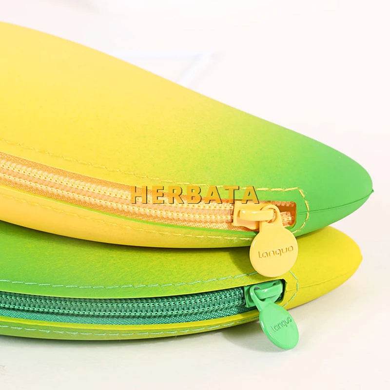 Cute Pencil Case Mango Shaped Silica Gel For Students - ToylandEU