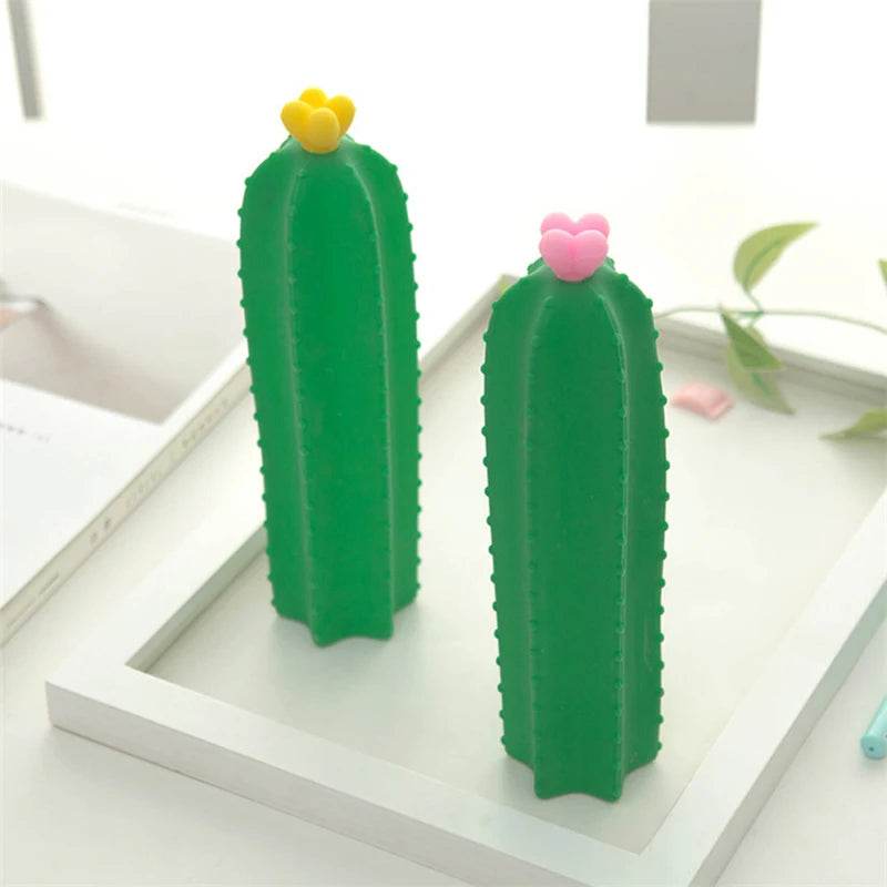 Cute Pencil Case Silicone Cactus For School And Office - ToylandEU